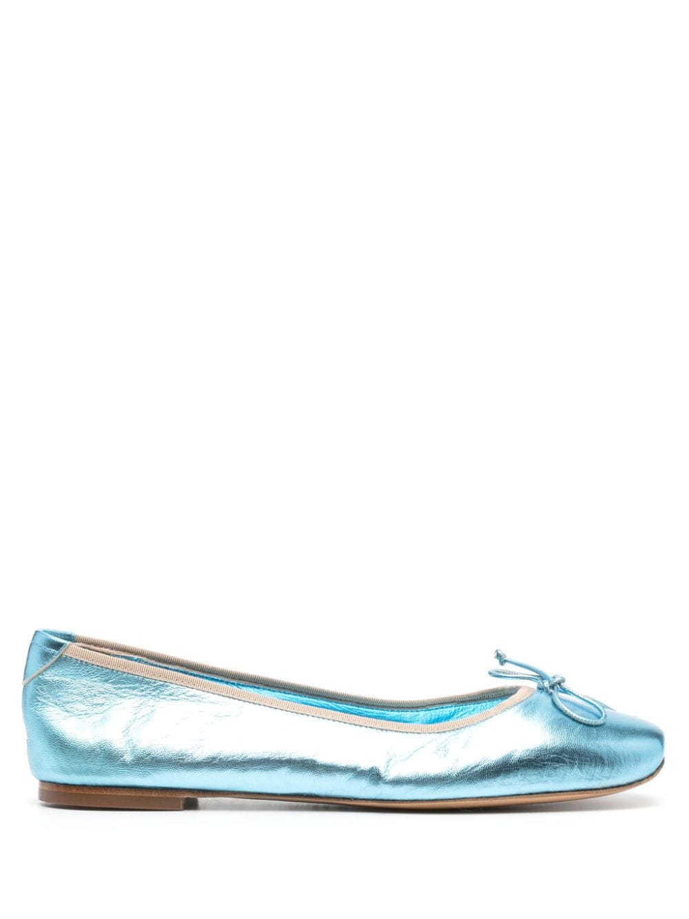 Casadei Ballerinas im Metallic-Look - Blau von Casadei