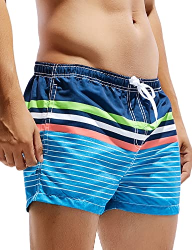 Casey Kevin Beachshorts Herren Badeshorts für Männer Schnelltrocknend Blumendruck Badehosen Badehose mit Taschen und Verstellbarem Tunnelzug von Casey Kevin