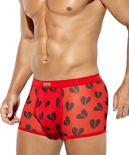 Casey Kevin Sexy Unterwäsche für Männer Herren Mesh Boxershorts Transparente Unterhosen Netz Atmungsaktiv Boxer von Casey Kevin