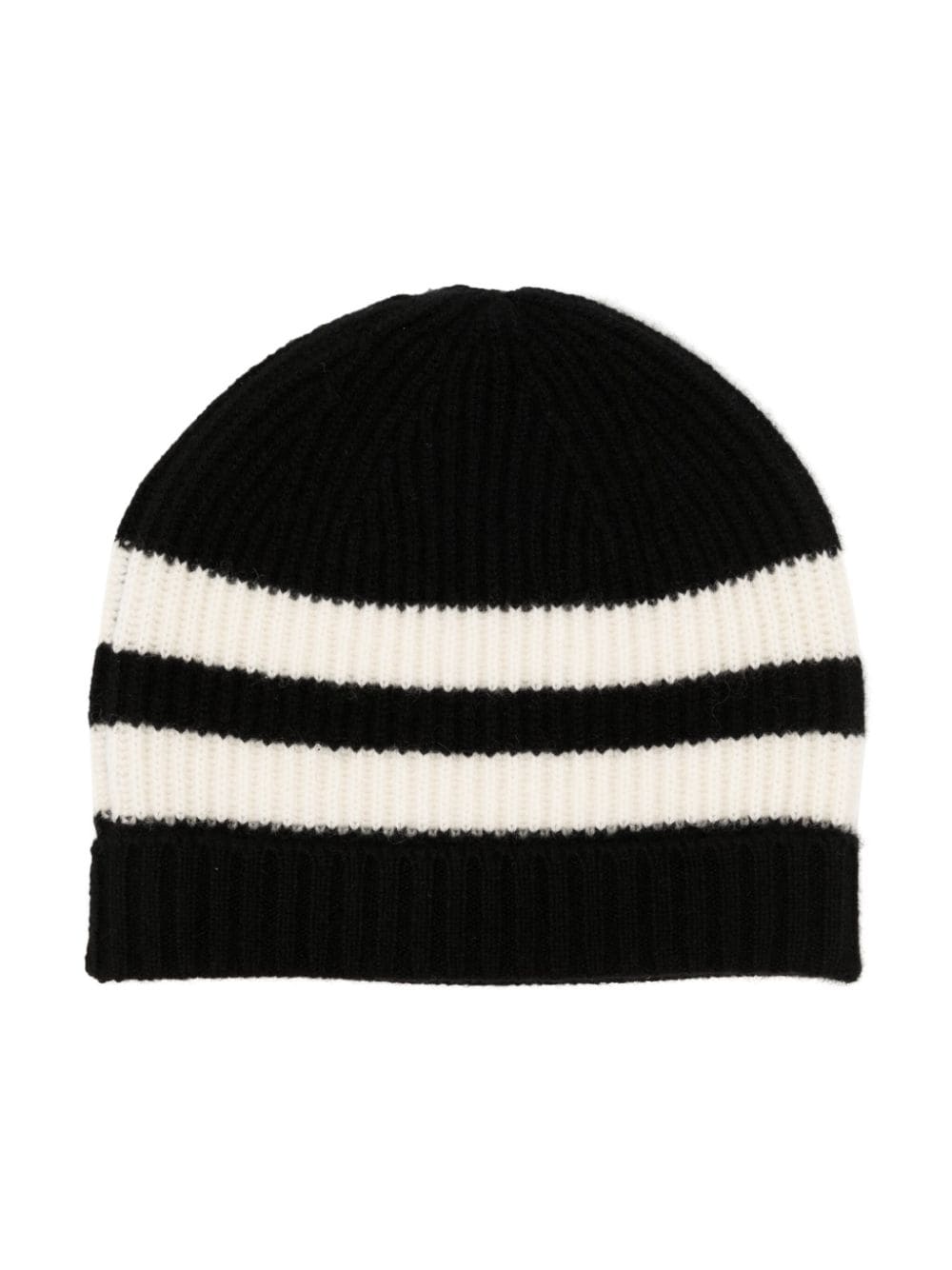 Cashmere in Love Kids Gestreifte Bibi Beanie aus Kaschmir - Schwarz von Cashmere in Love Kids