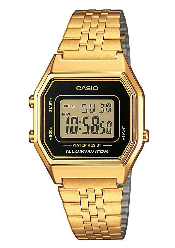 CASIO VINTAGE Chronograph LA680WEGA-1ER, Quarzuhr, Armbanduhr, Damenuhr, digital, Datum, Stoppfunktion von CASIO VINTAGE