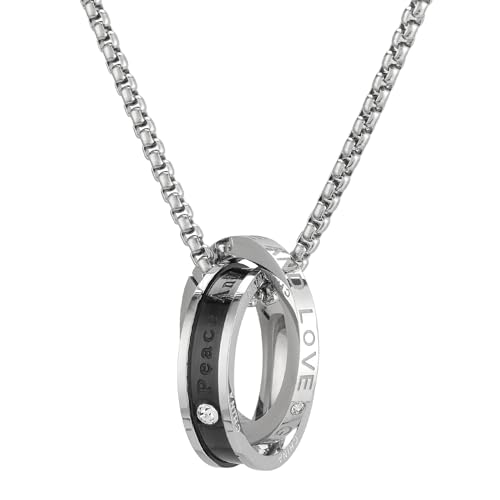 Casisto.J Retro Stil Anhänger, Herren Halskette Wikinger, Viking Edelstahl Männer Anhänger kette Schmuck, mit 60 cm Silber Kette, für kette geschenk Teenager Herren Junge von Casisto.J