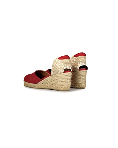 Castaner Carina Sandalen/Sandaletten Damen Rot - 37 - Sandalen/Sandaletten Shoes von Castañer