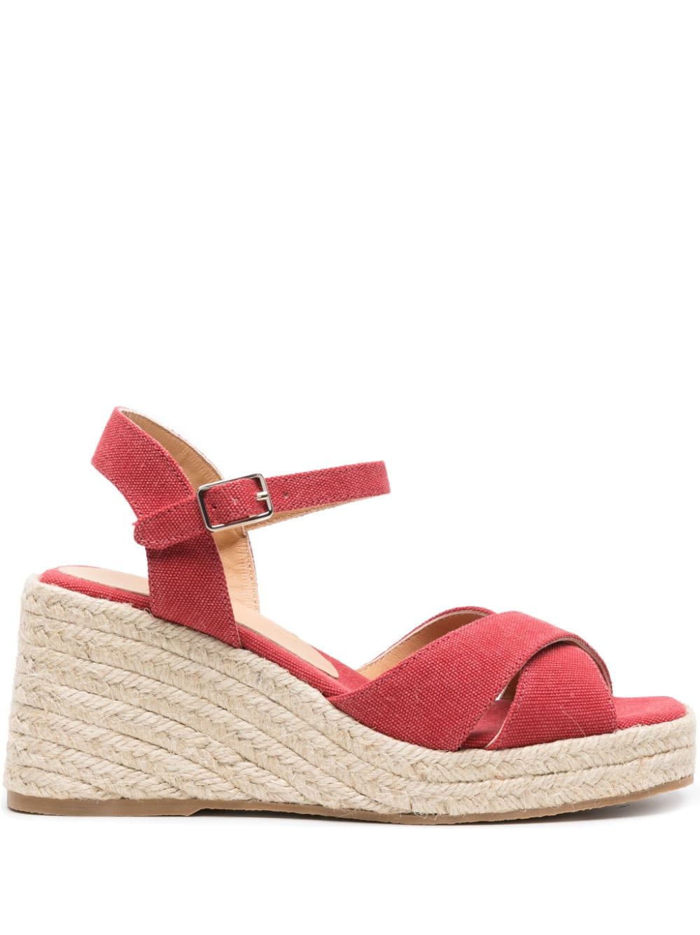 Castañer Thea Wedge-Espadrilles 80mm - Rot von Castañer