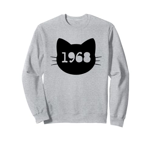Katze Geboren im Jahr 1968 Geburtstag Katzen-Mama Katze Papa Sweatshirt Katze Geboren im Jahr 1968 Geburtstag Katzen-Mama Katze Papa Sweatshirt von Cat Funny Retro 1968