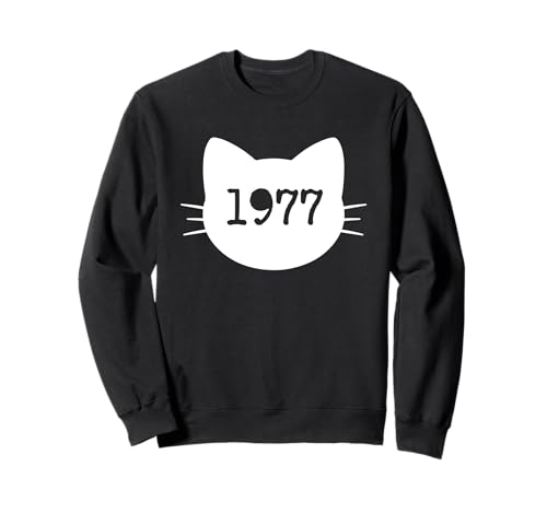 Katze Geboren im Jahr 1977 Geburtstag Katzen-Mama Katze Papa Sweatshirt Katze Geboren im Jahr 1977 Geburtstag Katzen-Mama Katze Papa Sweatshirt von Cat Funny Retro 1977