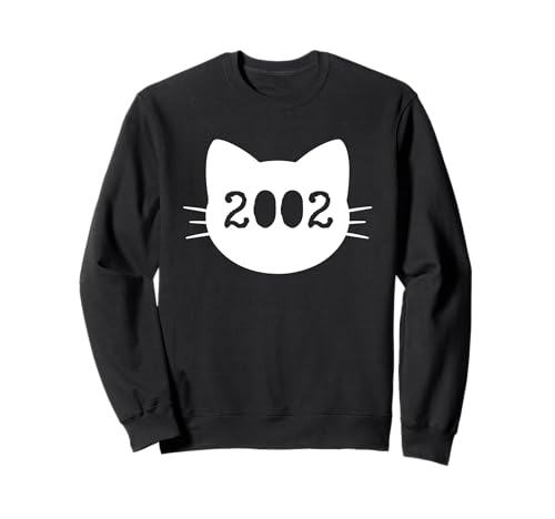 Katze Geboren im Jahr 2002 Geburtstag Katzen-Mama Katze Papa Sweatshirt Katze Geboren im Jahr 2002 Geburtstag Katzen-Mama Katze Papa Sweatshirt von Cat Funny Retro 2002