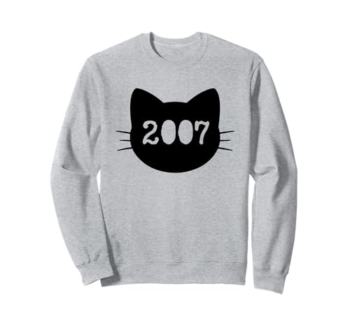 Katze Geboren im Jahr 2007 Geburtstag Katzen-Mama Katze Papa Sweatshirt Katze Geboren im Jahr 2007 Geburtstag Katzen-Mama Katze Papa Sweatshirt von Cat Funny Retro 2007