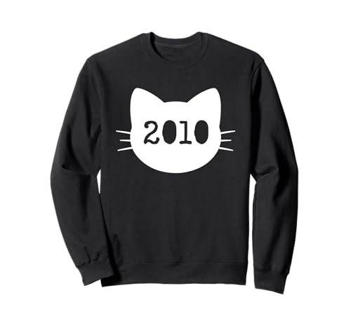 Katze Geboren im Jahr 2010 Geburtstag Katzen-Mama Katze Papa Sweatshirt Katze Geboren im Jahr 2010 Geburtstag Katzen-Mama Katze Papa Sweatshirt von Cat Funny Retro 2010