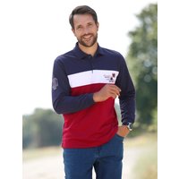 Witt Herren Langarm-Poloshirt, kirsche-marine von Catamaran