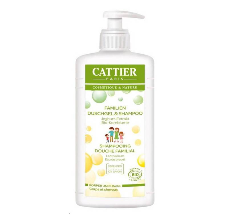 Cattier Duschgel Familien Duschgel & Shampoo - JoghurtExtrakt Kornblume 500ml von Cattier