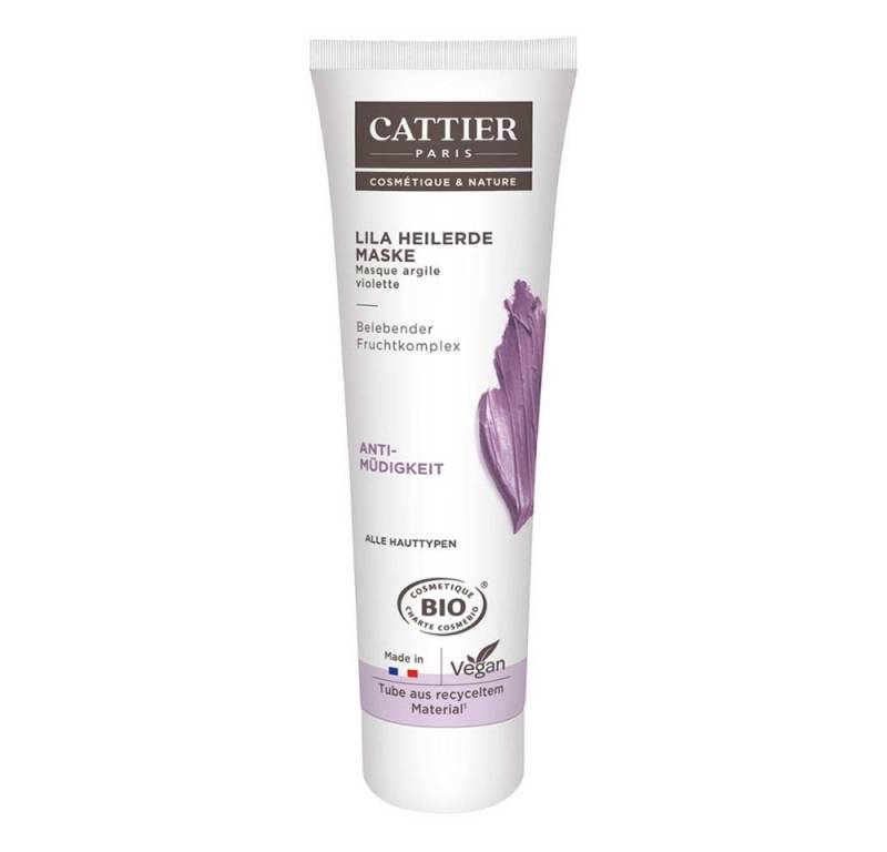 Cattier Gesichtsmaske Lila Heilerde - Maske Anti Müdigkeit 100ml von Cattier