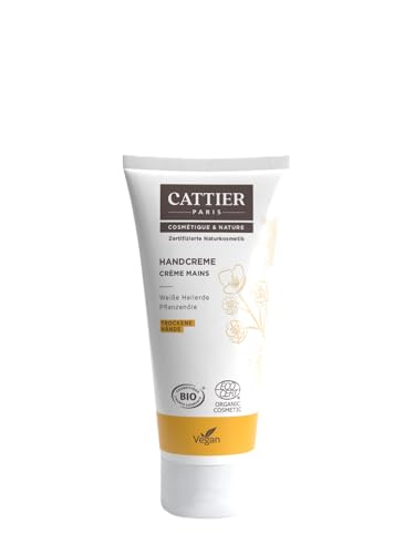 Cattier Handcreme mit weiβer Heilerde, für trockene Hände, vegan, Naturkosmetik, 75 ml von CATTIER