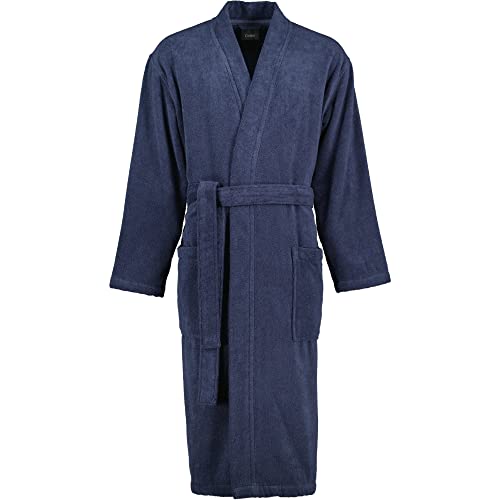 Cawö Home Bademäntel Herren Kimono Uni 828 blau - 17 L von Cawö