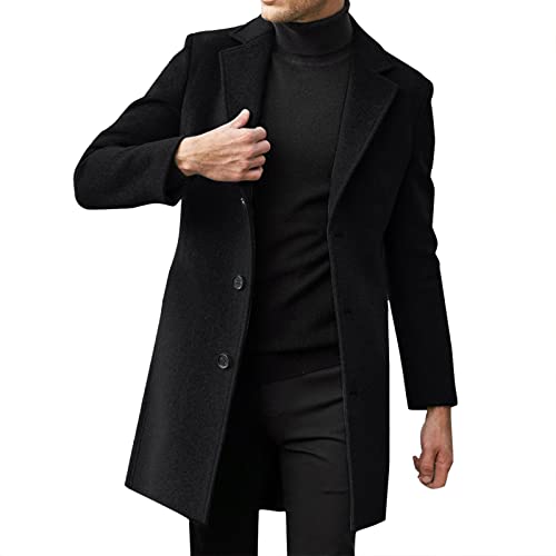 Caxndycing Mantel Herren Leichte Übergangsjacke Herren Business Casual Wintermantel Liebhaber Kurzmantel Tasten Jacke Kurz Wollmantel Lang Herbstmantel Warm Cabanjacke Caxndycing Mantel Herren Leichte Übergangsjacke Herren Business Casual Wintermantel Liebhaber Kurzmantel Tasten Jacke Kurz Wollmantel Lang Herbstmantel Warm Cabanjacke von Caxndycing