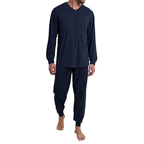 Ceceba Herren Pyjama Set Schlafanzug Langarm Klima Aktiv Light, Farbe:Blau, Größe:4XL, Artikel:-636 Dark Blue von Ceceba