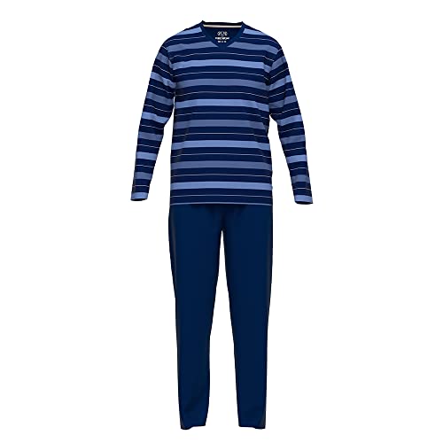 Ceceba Herren Pyjama V-Ausschnitt, 2tlg., Navy, 54 von Ceceba