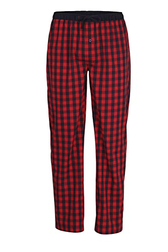 Ceceba Herren Schlafanzughose Pyjama Hose lang, rot kariert, Tasche, Bindeband, Gr.50 von Ceceba