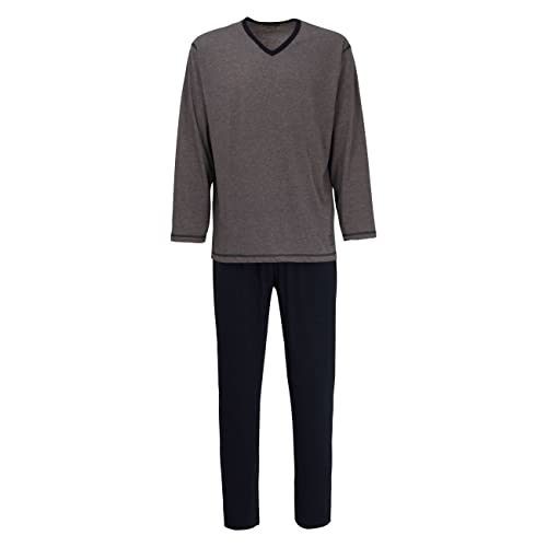 Ceceba Herren Pyjama, V-Ausschn. Zweiteiliger Schlafanzug, Grau (Greymelange 9279), 56 von Ceceba