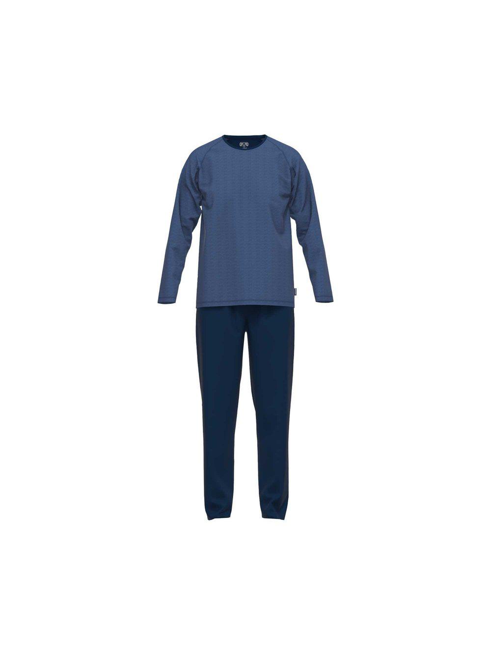 Ceceba Pyjama Herren Baumwolle gemustert, blau von Ceceba