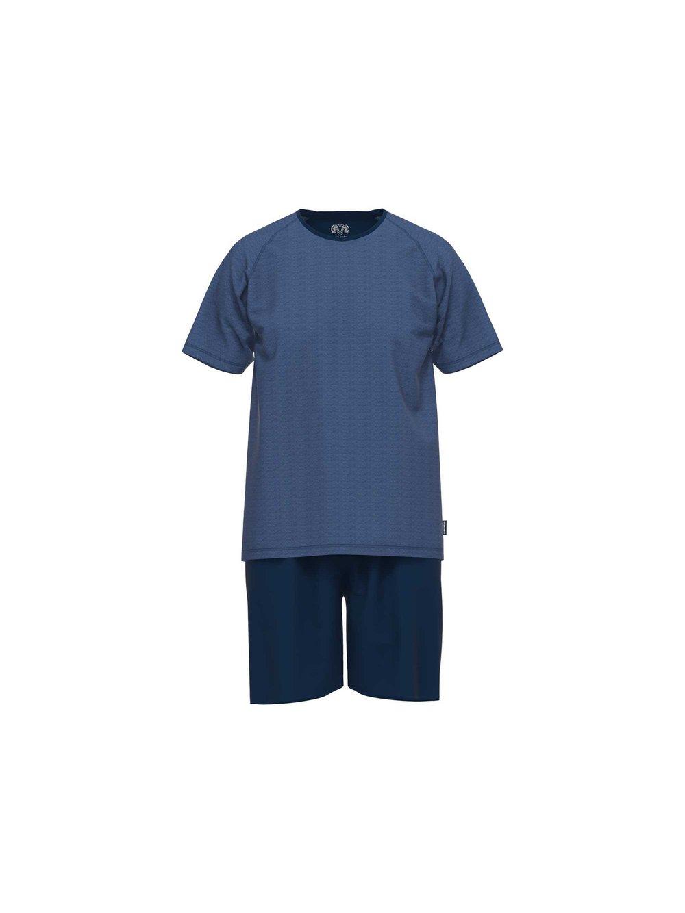 Ceceba Pyjama Herren Baumwolle gemustert, blau von Ceceba