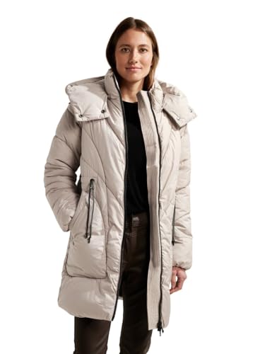 CECIL Damen B100900 Wintermantel, Beige, S von Cecil