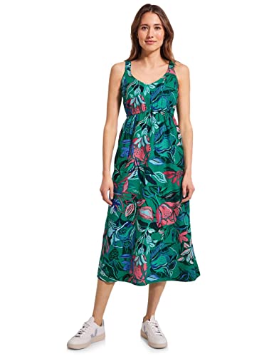 CECIL Damen B143469 Leinenkleid, Trefoil Green, S EU von Cecil