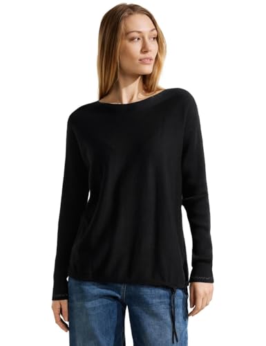 CECIL Damen B302612 Strickpullover, Black, S von Cecil