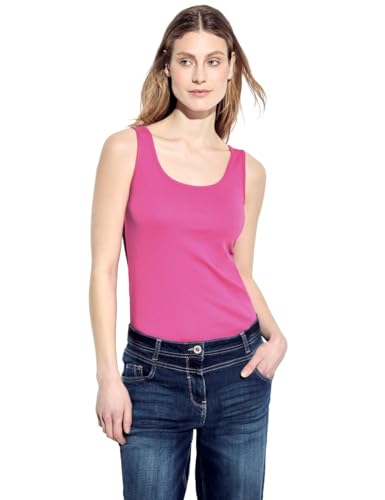 CECIL Damen B317513 Basic Top in Unifarbe, Bloomy pink, Medium von Cecil