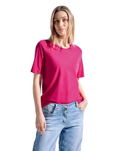 CECIL Damen B321116 Basic T-Shirt, pink Sorbet, M von Cecil