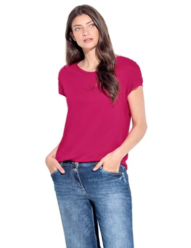 CECIL Damen B321291 Dekoratives T-Shirt, pink Sorbet, M von Cecil