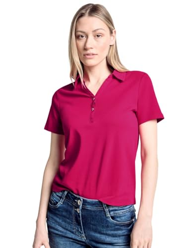 CECIL Damen B321364 Poloshirt, pink Sorbet, Large von Cecil