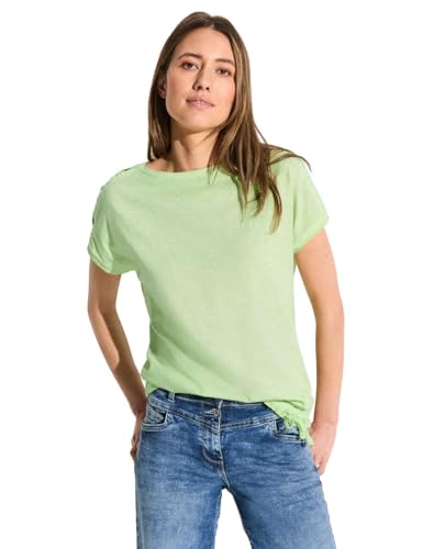 CECIL Damen B321509 T-Shirt aus Baumwolle, Matcha Lime, Large von Cecil