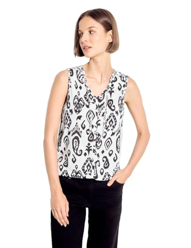 CECIL Damen B321518 Top mit Print, Vanilla White, M von Cecil