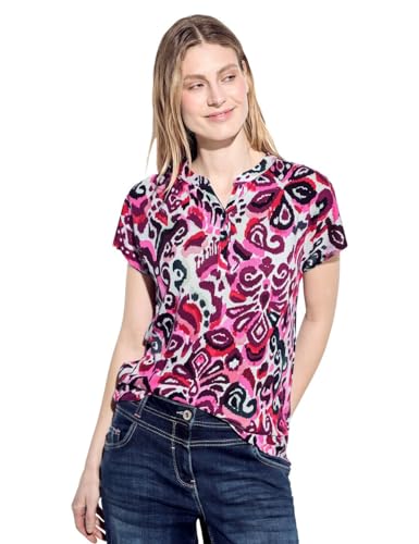 CECIL Damen B321526 T-Shirt mit Print, Bloomy pink, X-Small von Cecil