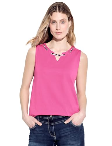 CECIL Damen B321531 Lässig modernes Top, Bloomy pink, Large von Cecil