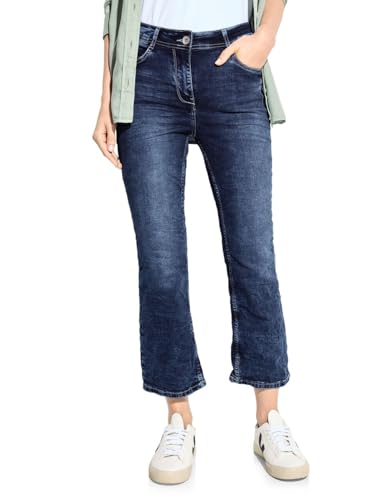 CECIL Damen B377577 7/8 Bootcut Jeans, mid Blue wash, 34W x 26L von Cecil