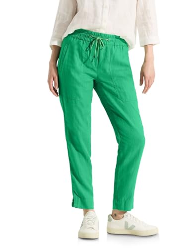 Cecil Damen Bequeme Leinenhose juicy apple green, L von Cecil