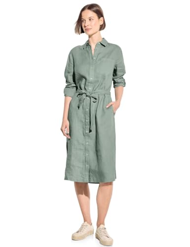 Cecil Damen Kleid aus Leinen soft salvia green L von Cecil