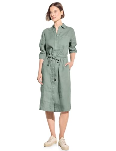 Cecil Damen Kleid aus Leinen soft salvia green XL von Cecil