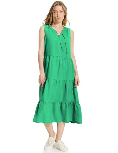 Cecil Damen Leinenkleid mit Volants juicy apple green, M von Cecil