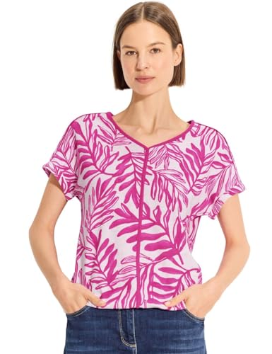 Cecil Damen Print T-Shirt bloomy pink, L von Cecil