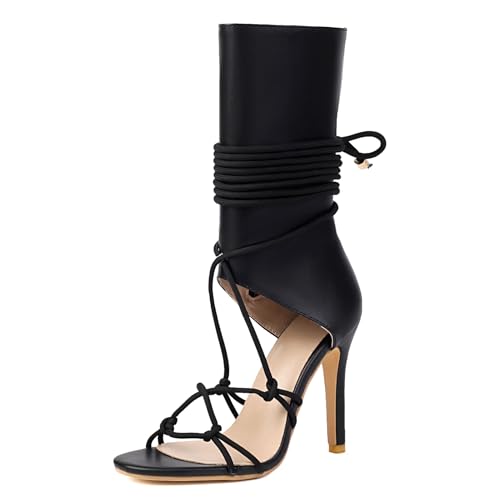 Ceciloroda Tie up Gladiator Sandalen Stiletto für Damen Ankle Wrap Open Toe Motorcycle Biker Schuhe Dressy Party Heels Performance Schuhe Black Size 45 Ceciloroda Tie up Gladiator Sandalen Stiletto für Damen Ankle Wrap Open Toe Motorcycle Biker Schuhe Dressy Party Heels Performance Schuhe Black Size 45 von Ceciloroda