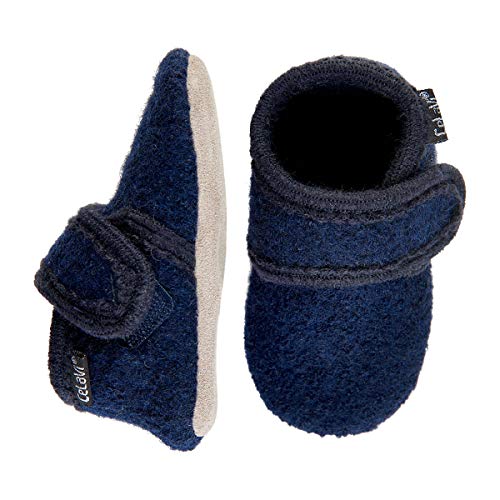 CeLaVi Unisex-Baby Wool Shoe Hausschuh, Dark Navy, 27/28 EU von Celavi
