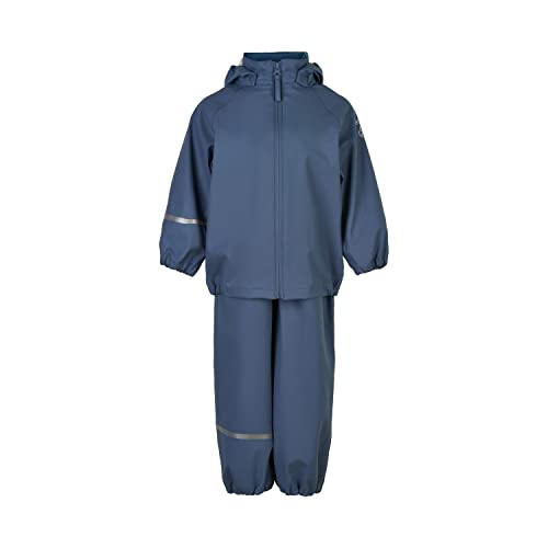 CeLaVi Unisex Kids Basic Recycle PU Rainwear Set, China Blue, 100 von Celavi