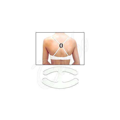 4× Celibo™ - Magic Bra „H“-Clip transparent, der BH-Träger-Halter für einen Träger-Anti-Rutsch- & Push-Up-Effekt im X-Holder-Style von Celibo