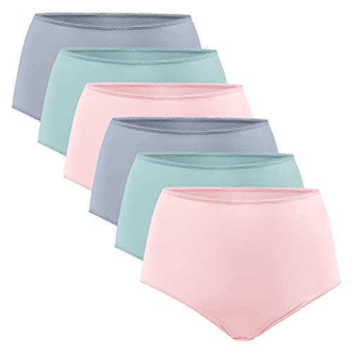 Celodoro Damen Taillenslip (6er Pack) Microfaser-Slip mit Blümchen-Muster - Pastell Mix XL (48-50) von Celodoro