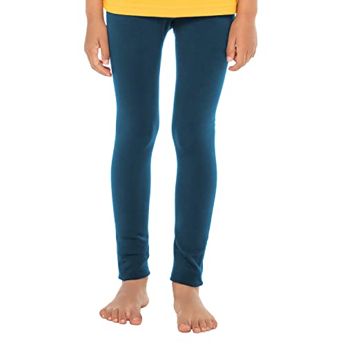 Celodoro Kinder Thermo Leggings (1 Stück) - warme Unterhose lang mit Innenfleece - Petrol 134-140 von Celodoro