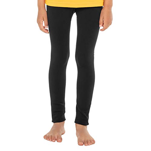 Celodoro Kinder Thermo Leggings (1 Stück) - warme Unterhose lang mit Innenfleece - Schwarz 134-140 von Celodoro