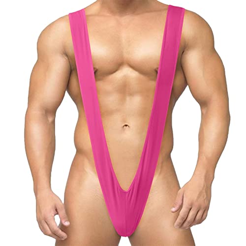 Celucke Body-Tanga für Herren Mankini Borat Badehose Lustige Badeanzug Tankini Badeshorts Schnur Tanga Unterwäsche V-Förmiger Party-Kostüm Bikini für Männer Halloween Kostüm Retro Sexy von Celucke